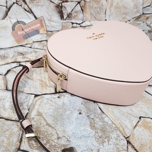 Heart Love Shack Purse Chalk Pink Crossbody Kate Spade #bagsavenue #authentic - Picture 5 of 12